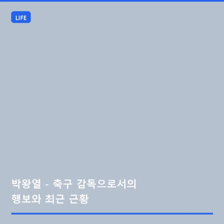 박왕열 – 축구 감독으로서의 행보와 최근 근황
