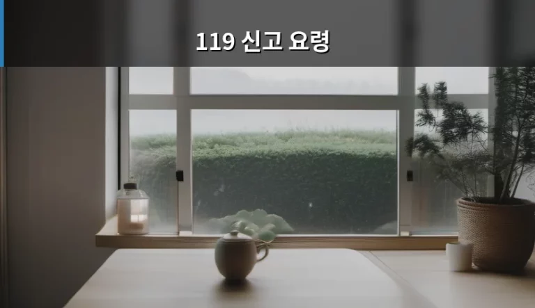 긴급 상황을 대비한 119 신고 요령 가이드