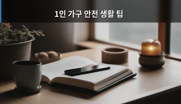 1인 가구 안전 생활 팁 및 주거 보안 강화 가이드