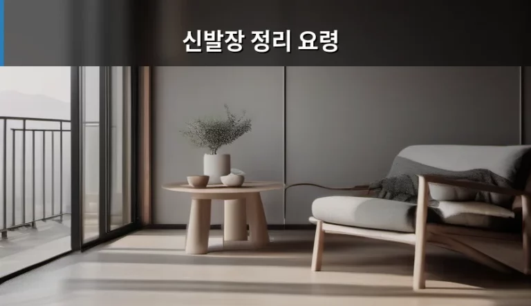 쾌적한 현관을 만드는 신발장 정리 요령 가이드