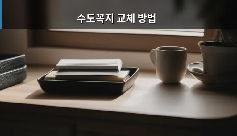 수도꼭지 교체 방법 및 준비물 가이드