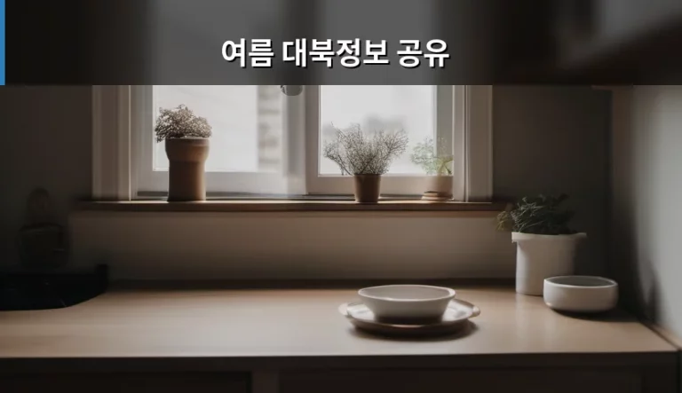 여름 대북정보 공유 및 여름철 쾌적한 환경 관리법