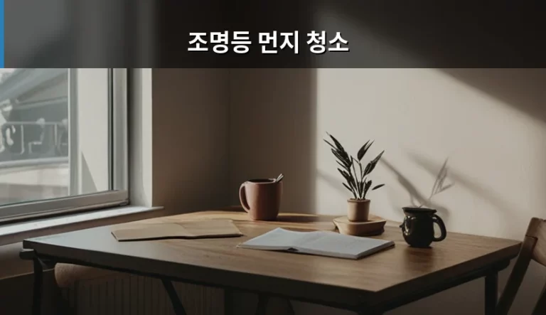 조명등 먼지 청소 방법과 공간별 관리 가이드