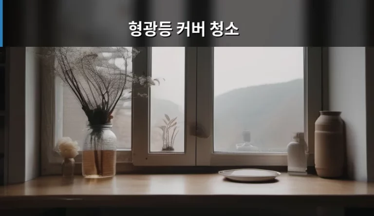 형광등 커버 청소 방법과 깨끗하게 관리하는 꿀팁