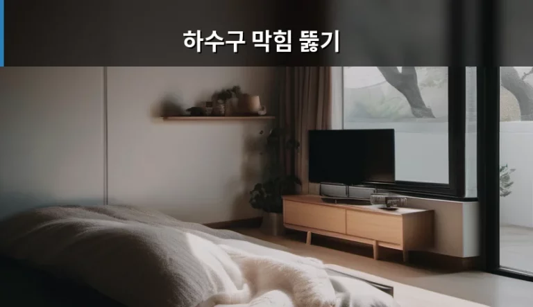 하수구 막힘 뚫기 방법과 상황별 대처 가이드