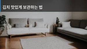 김치 맛있게 보관하는 법: 신선함 유지 비법 총정리