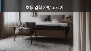 초등 입학 가방 고르기, 실패 없이 똑똑하게 준비하는 방법