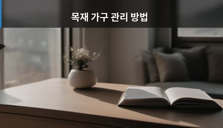 목재 가구 관리 방법 및 오랫동안 사용하는 노하우