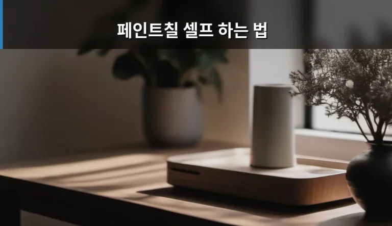 페인트칠 셀프 하는 법 초보자 가이드