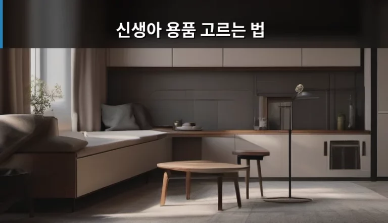 신생아 용품 고르는 법 핵심 가이드