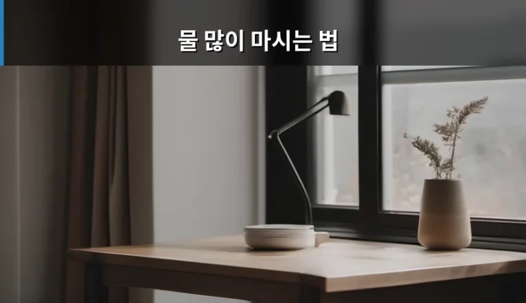 건강을 위한 물 많이 마시는 법 실천 가이드