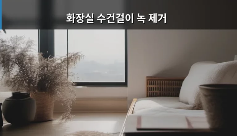 화장실 수건걸이 녹 제거 및 관리 방법 정리