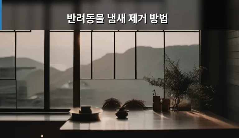반려동물 냄새 제거 방법 및 쾌적한 환경 관리 노하우