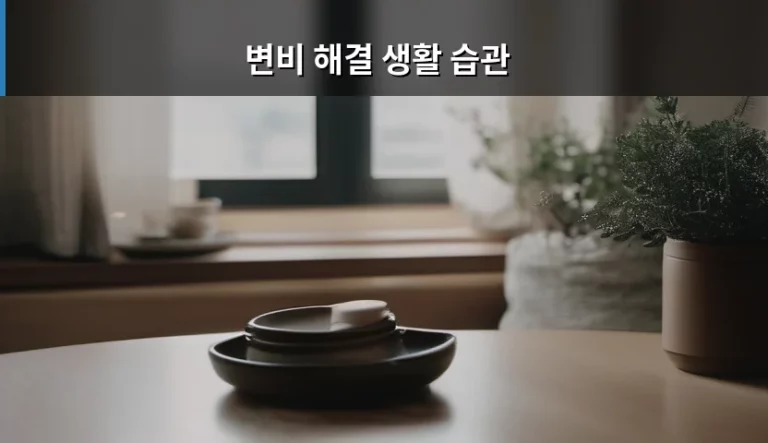 변비 해결 생활 습관 개선 방법 및 식단 가이드