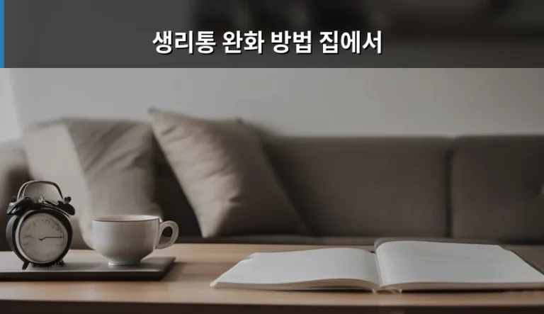 생리통 완화 방법 집에서 실천하는 팁