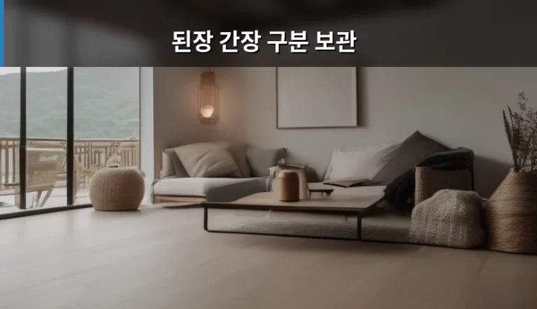 된장 간장 구분 보관 방법과 올바른 관리법