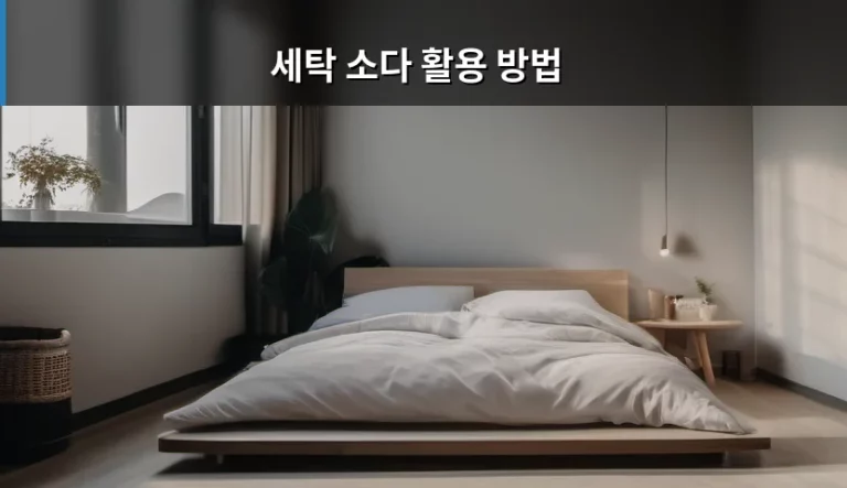세탁 소다 활용 방법 및 살림 꿀팁 정리