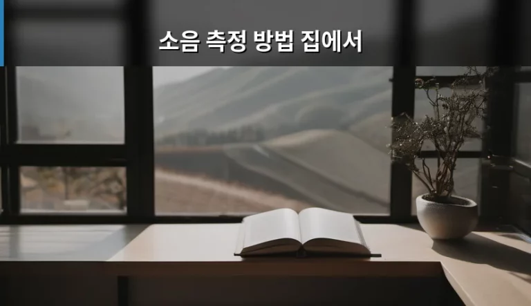 소음 측정 방법 집에서 간편하게 확인하기