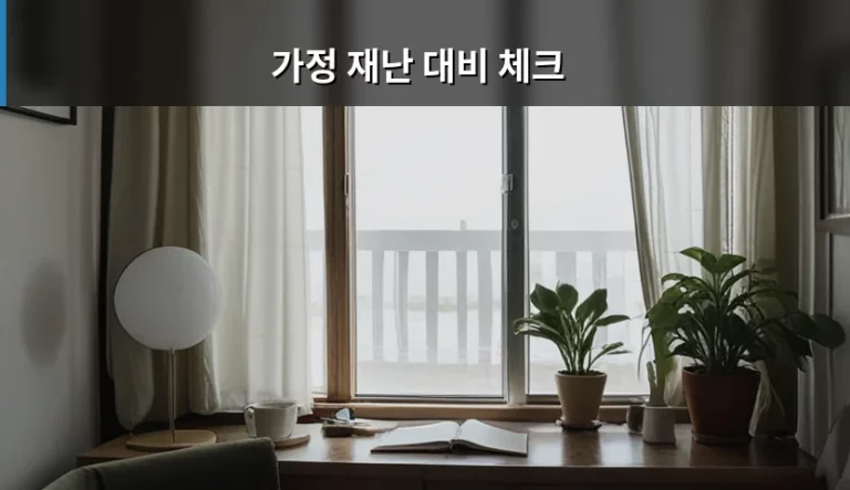 가정 재난 대비 체크 리스트와 비상 배낭 준비법