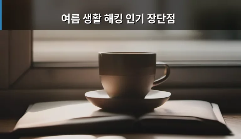 여름 생활 해킹 인기 장단점 분석 및 활용 가이드