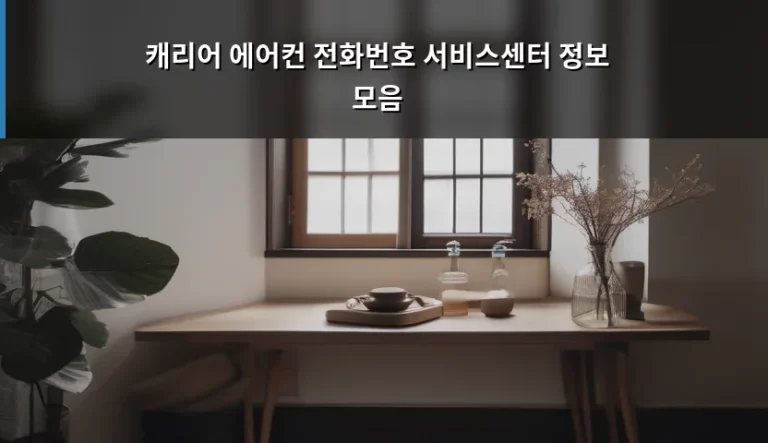 캐리어 에어컨 전화번호 서비스센터 정보 모음