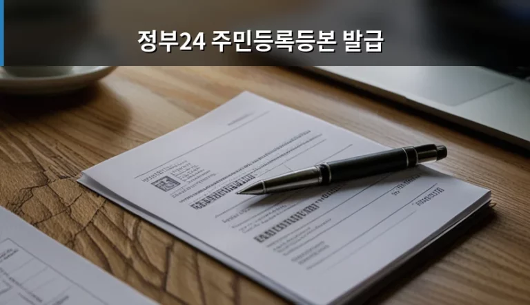 정부24 주민등록등본 발급 절차와 주의사항 정리