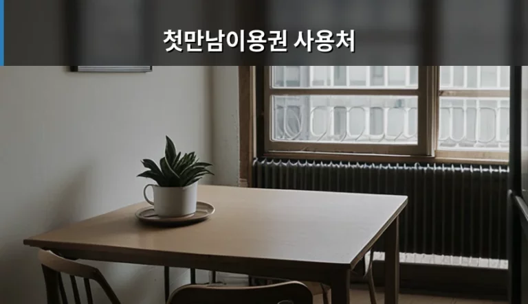 첫만남이용권 사용처 및 효율적인 활용 방법 가이드