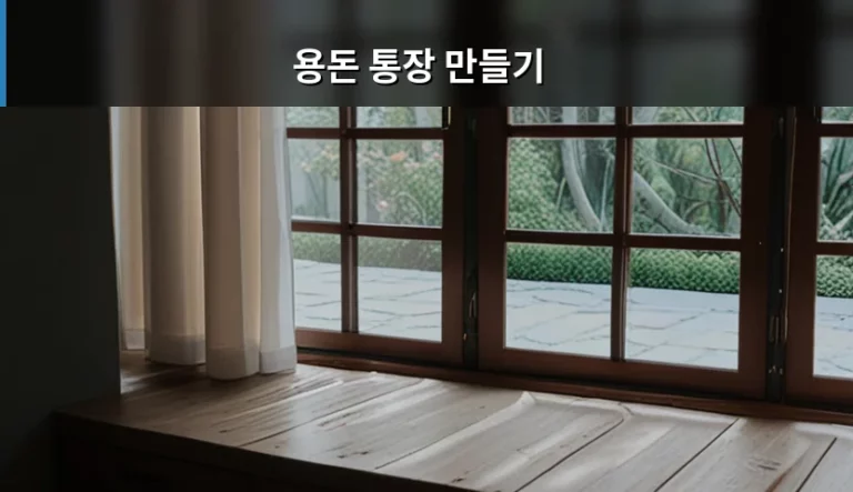 효율적인 지출 관리를 위한 용돈 통장 만들기 가이드