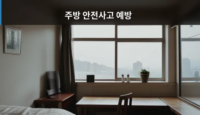주방 안전사고 예방을 위한 공간 배치와 관리법