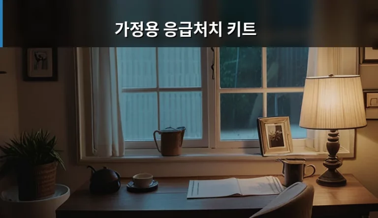 가정용 응급처치 키트 구성품과 올바른 관리 방법