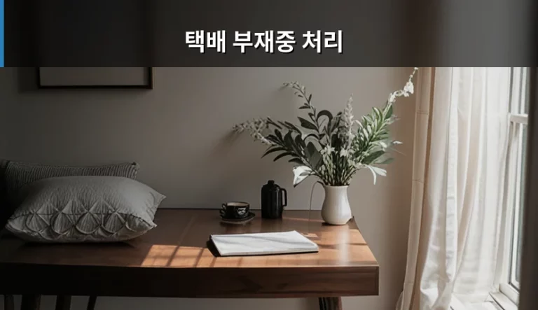택배 부재중 처리 방법과 상황별 대처 가이드