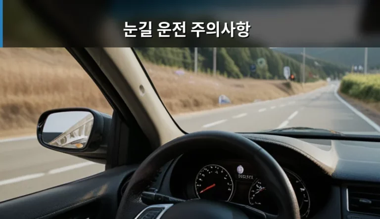 눈길 운전 주의사항 및 안전 운행 가이드