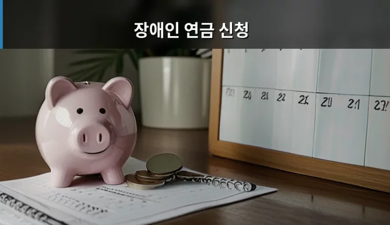 장애인 연금 신청 자격 조건과 방법 총정리