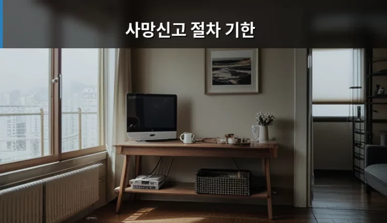 사망신고 절차 기한 및 서류 준비 방법 정리