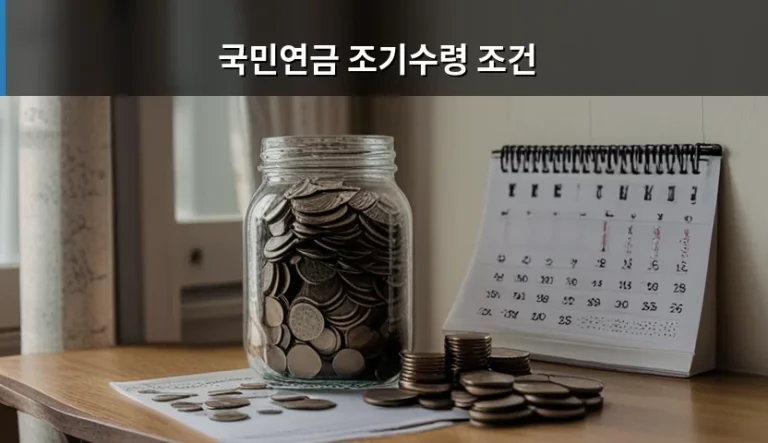 국민연금 조기수령 조건과 신청 시 주의사항 총정리
