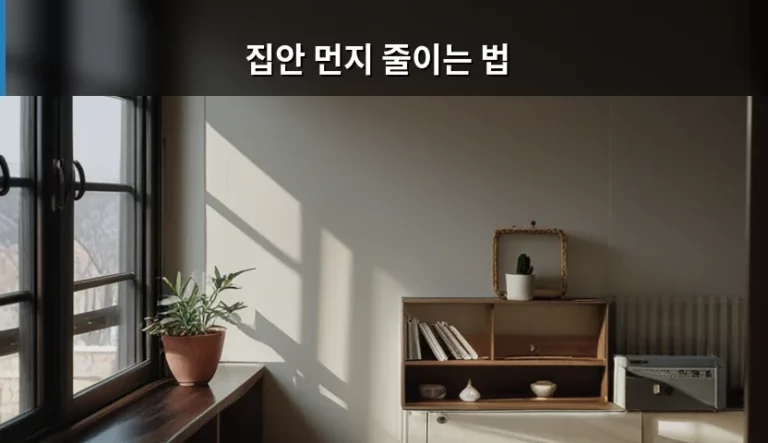 집안 먼지 줄이는 법과 쾌적한 실내 환경 유지 팁
