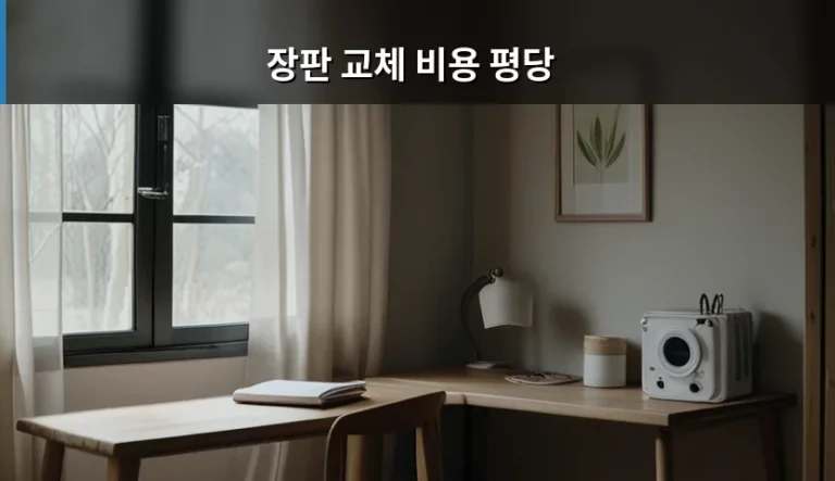 장판 교체 비용 평당 시세와 현명한 선택 방법
