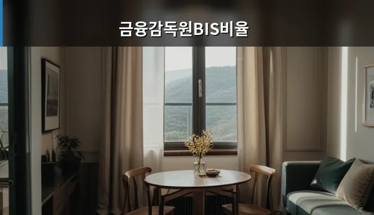 금융감독원BIS비율 확인법과 은행 건전성 판단 기준