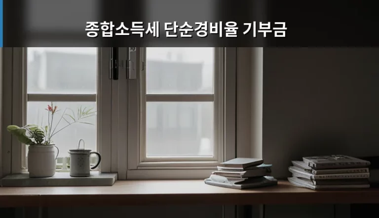 종합소득세 단순경비율 기부금 세액공제 적용 방법과 주의사항