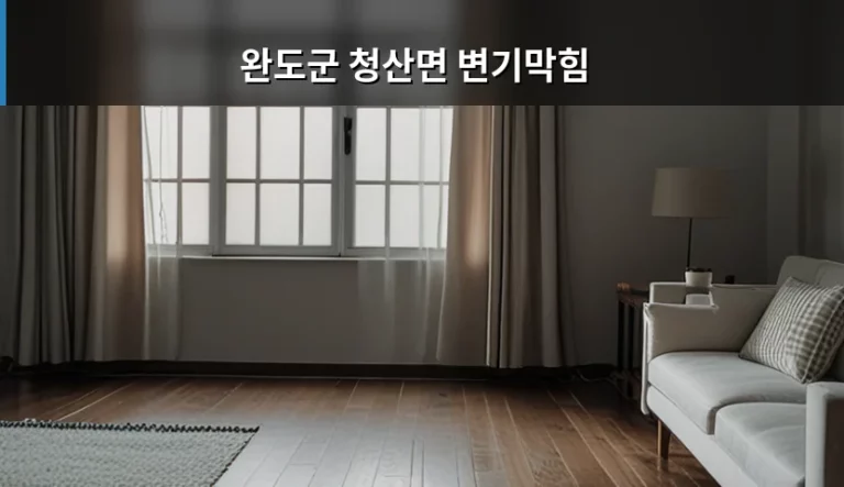 완도군 청산면 변기막힘 해결 방법과 관리 팁