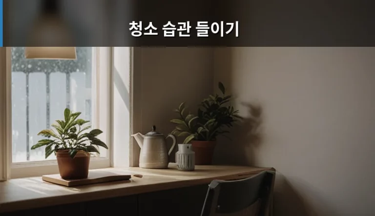 쾌적한 집 환경을 만드는 청소 습관 들이기 노하우
