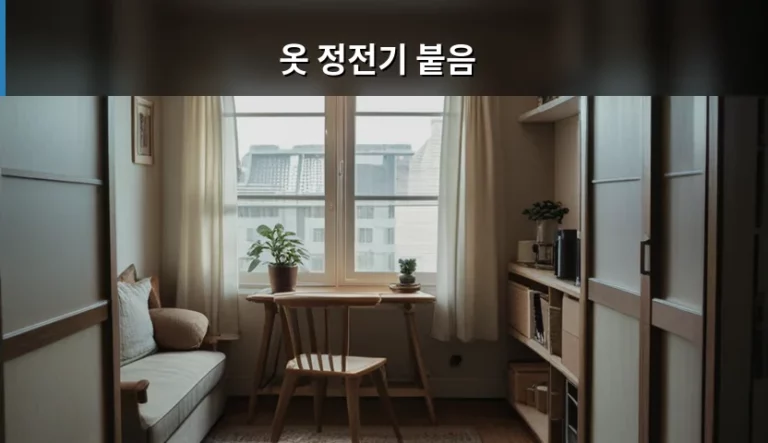 겨울철 옷 정전기 붙음 현상 해결과 예방 방법