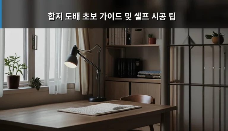 합지 도배 초보 가이드 및 셀프 시공 팁