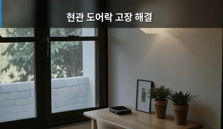 현관 도어락 고장 해결 방법과 상황별 대처 가이드