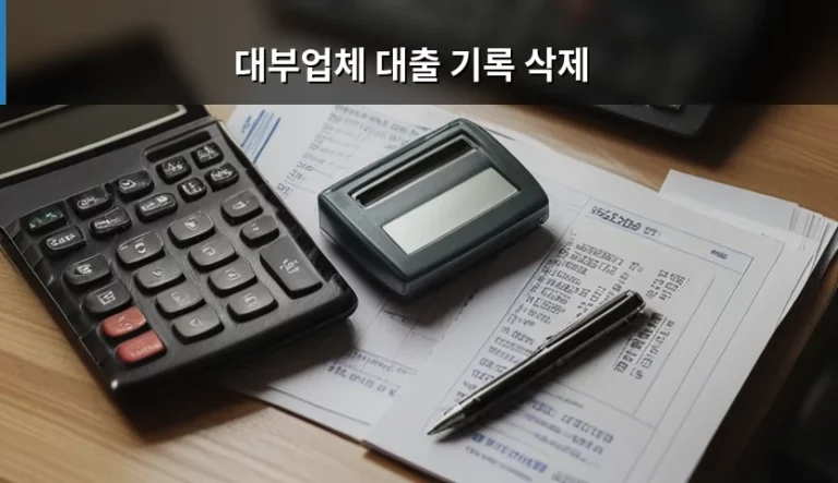 대부업체 대출 기록 삭제 기간 및 신용 회복 방법 정리