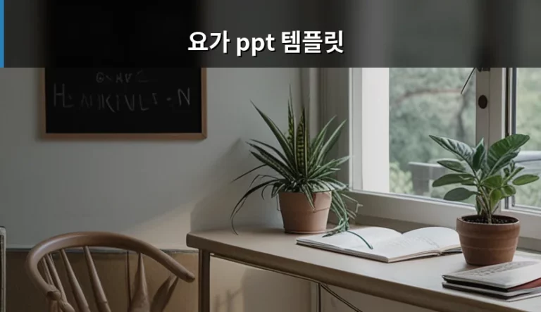 요가 ppt 템플릿 선택 기준과 활용 가이드