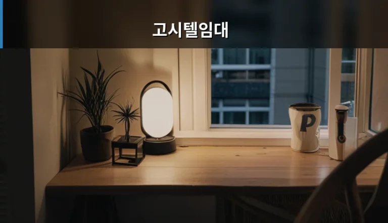 고시텔임대 보증금 환불 및 계약 조건 분석 가이드