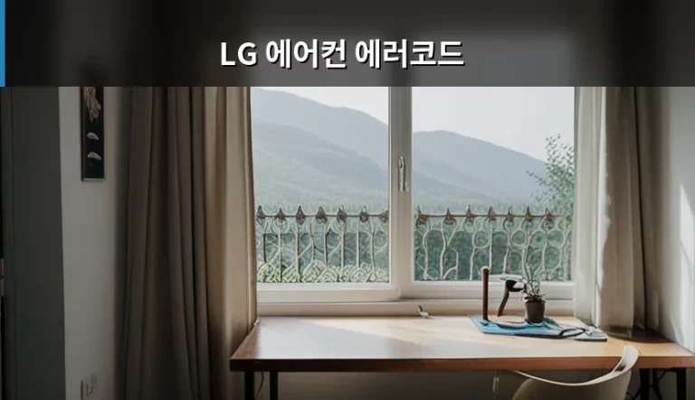 LG 에어컨 에러코드 종류와 해결 방법 및 수리 비용 정리