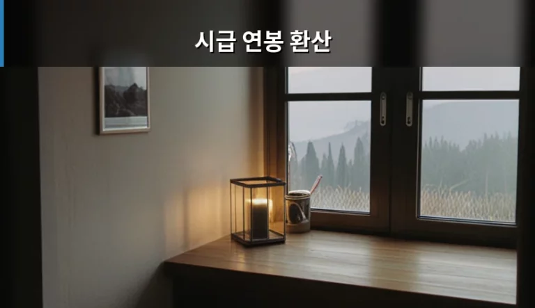 시급 연봉 환산 방법과 실수령액 계산 주의사항