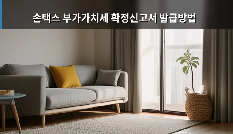 손택스 부가가치세 확정신고서 발급방법 및 주의사항 정리